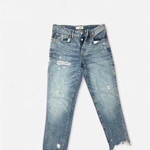 We The Free Light Blue Distressed Ankle Jeans